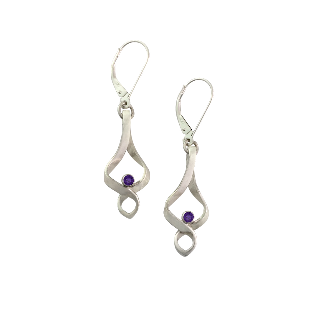 Eternal Wave gem-set earrings - £189 2 Handmade jewellery Devon UK