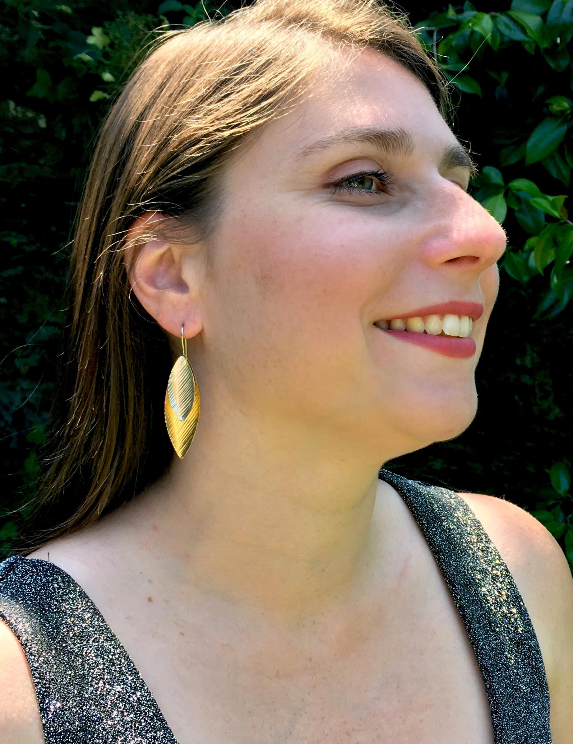 Liquid sun long drop earrings - £185 3 hand crafted devon jewellery design