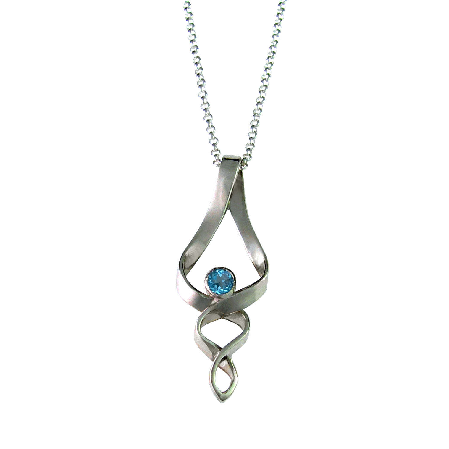 Eternal Wave gem-set pendant - From £169 4 topaz birthstone pendant