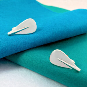 Paddleboard silver cufflinks