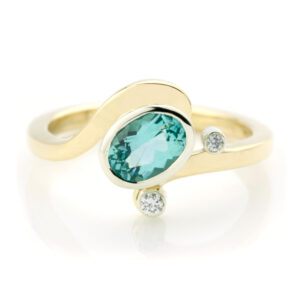 tourmaline seahorse ring
