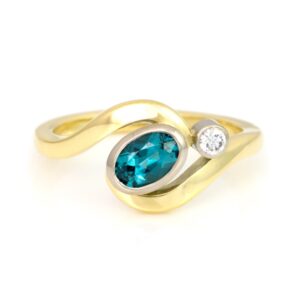 indicolite tourmaline ring