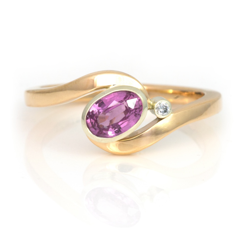 Ocean Wave pink sapphire and diamond ring - £1,495 1 pink sapphire ring