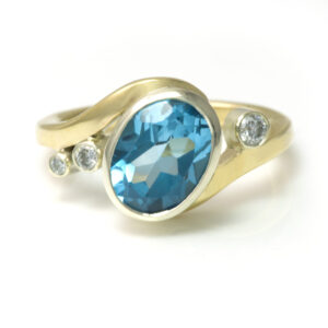 blue topaz ocean ring