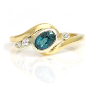 indicolite tourmaline ring