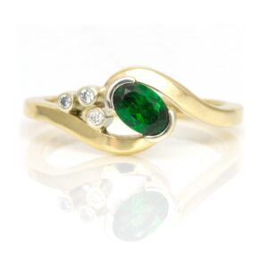 tsavorite and diamond ring