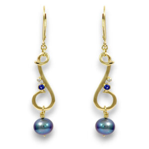 tanzanite and diamond earrings
